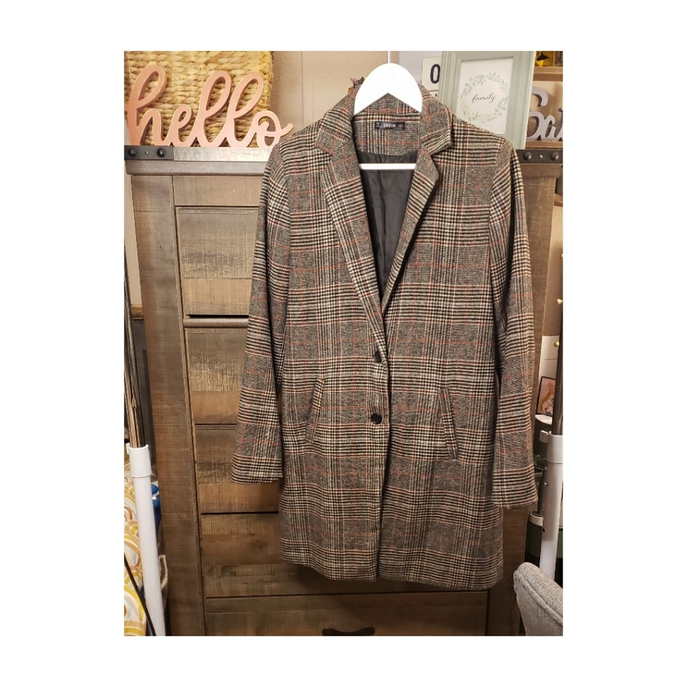 Shein Houndstooth Coat